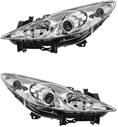 Juego de faros delanteros delanteros H1/H7 para modelo 307 3A/C 3H 3E 3E 3B