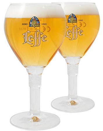 Leffe Lot de 2 verres à bière belge 33 cl