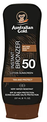 Australian Gold SPF50 Zonnebrand Lotion + Bronzer - 237 ml