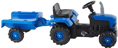 Dolu Trattore con rimorchio - Pedale, blu