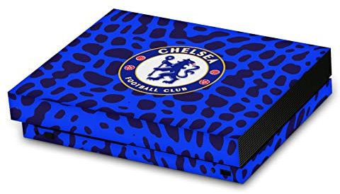 Head Case Designs Offizielle Chelsea Football Club Tierdruck Kunst Vinyl Haut Gaming Aufkleber Abziehbild Abdeckung kompatibel mit Xbox One X Console