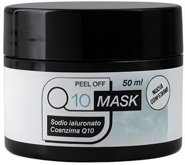 Q10 Mask – Maschera Viso Anti-Età con Coenzima Q10 e Acido Ialuronico – Effetto Lifting, Peel Off, Idratante e Rimpolpante – 50ml AlohaLabs