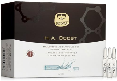 Kedma - H A Boost - Konzentrierte Hyaluronsäure-Ampullen - Sofortige Hydratation und Volumen - Für alle Hauttypen - 7 x 2ml