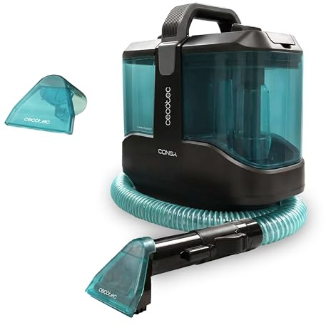 Cecotec Aspirapolvere Lava Tappeti Conga 3000 Carpetclean, 3in1:Spruzza, Pulisce e Aspira, 400W, 2 Serbatoi - Acqua Pulita e Sporca, Spruzzatore D'Acqua, Raggio D'Azione di 6M, Tubo Flessibile Da 1,2m