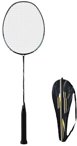 ZQINGQING Badminton Set Racchetta da Badminton Completamente in Carbonio ad Alta Tensione Super Leggera for Uomo e Donna(C- 5U)