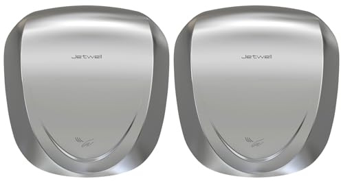 JETWELL 2Pack UL Approved Power Commercial Hand Dryer, HEPA Filter High Speed Automatic Warm Wind Stainless Steel Cover AC110V-130V