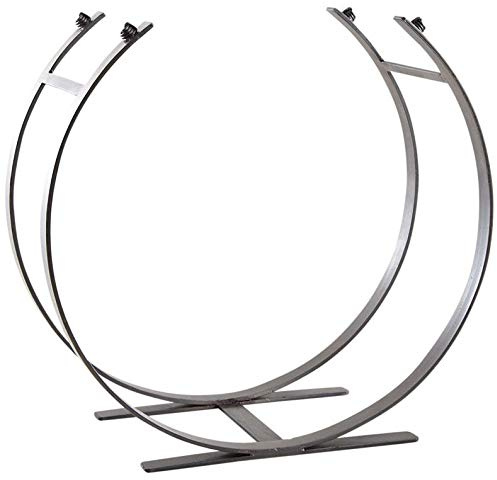 AUBRY GASPARD - Panier à Bûches Fer Forgé - Finition Étain Antique - L 46 x H 42 x P 21 cm - Solide, Élégant, Décoratif - Idéal Ranger, Transporter Bois Chauffage