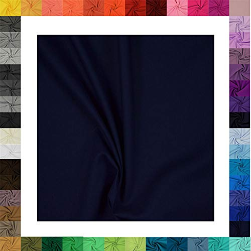 Jersey Baumwolljersey Uni Meterware, 220g/m², Öko-Tex Standard 100, 0,5 m, Stoffe, 330g/lfm (Nachtblau 5026)