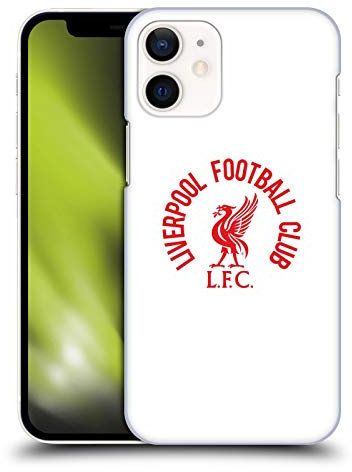 Head Case Designs Officially Licensed Liverpool Football Club Red LFC On White Liver Bird Hard Back Case Compatible With Apple iPhone 12 Mini