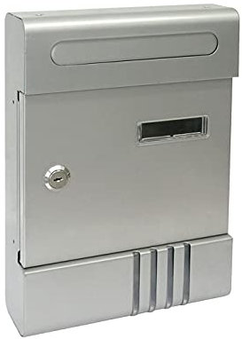 kippen 10005LS Buzón modelo House, color plateado, Misure: 290 x 205 x 70 mm