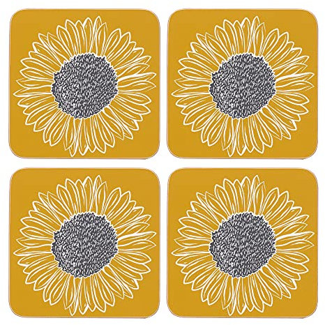English Tableware Company Artisan Flower Set of 4 Coasters