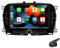 Boomboost Autoradio Android 11 Compatibile per Fiat 500 2016-2019 con Wireless CarPlayer Android Auto, 7 Pollici 2 DIN Touch Screen Autoradio Supporto Bluetooth/FM/WiFi/GPS/Mirror Link+Android DVR