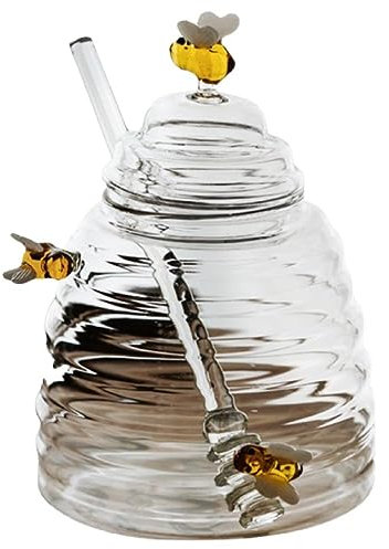 Honigwaben Versiegelte Honigglas Bienenstöcke Form Marmelade Glas Klar Honig Glasflasche zum Aufbewahren und Dosieren Honig Glasbehälter