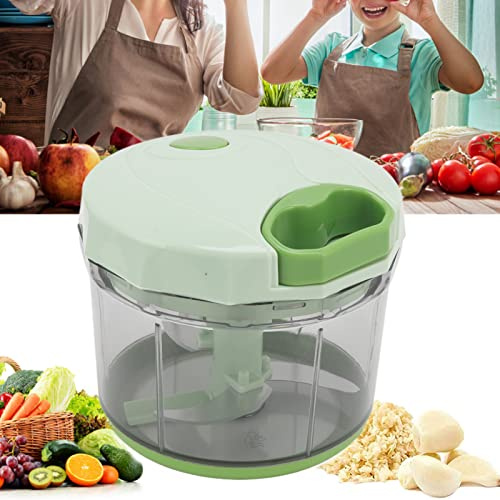 1L Grönsakshackare Mini Grönsakskvarn Vitlökshackare Lökhackare Kraftfull Manuell Kött Frukt Grönsaksnötter Örter Hackare Köksvitlöksskärare