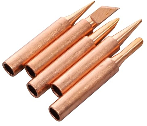 Zerodeko Puntas de Soldadura de Cobre Multi-funcional y Fácil de Operar para Soldador Juego de 5 Diámetro Interior de 4mm para Reparaciones y Bricolaje