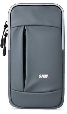 STIM Fascia Sportiva Universale Sweatproof Portacellulare Armband con Telefono fino a 7 Pollici Grigio Taglia Unica