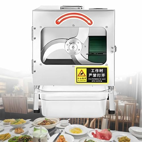 GIZMIT Picadora de Verduras eléctrica Comercial, cortadora de puerros de Alta Velocidad, procesadora de Alimentos y picadora, Capacidad de 150 kg/h, para Pimiento, Cebolla, Cilantro y puerros C75-A