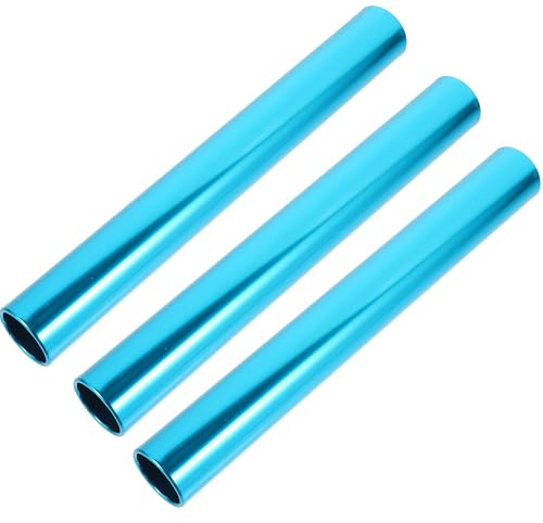 DOITOOL Bastones de Relevo de Aleación de Aluminio 3,8 Cm 3 Piezas Ligeros y Resistentes para Carreras de Relevos Escolares en Pista al Aire Libre Azul