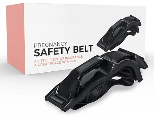 LeKuni Harnais Ceinture de Grossesse, Sécurité Voiture pour Femme Enceinte, Protège-épaule Confort Universel pour Voiture, Un Accessoire Indispensable for les-Noir Futures Mamans