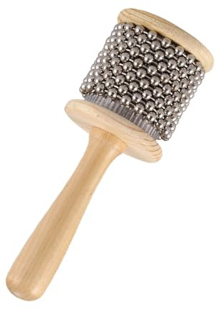 rongweiwang Cabasa Handskakare i trä Cabasa Handskakare Pedagogisk leksak Lärande genom musik i skolan Ergonomiskt format handtag. Är slät och skadar inte, Diameter 6.5 cm