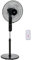 HOMCOM 18 Pedestal Fan with Sleep Mode, Oscillating Standing Fan with 3 Modes, Remote Control, Floor Fan with Adjustable Height, 3 Speed, 7.5-Hour Timer, Black