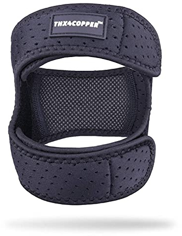 Thx4COPPER Ginocchiera a compressione per menisco, leggera, traspirante, per il supporto del ginocchio, per la corsa, ponticello, esercizio fisico, ginocchia deboli, instabilità del ginocchio