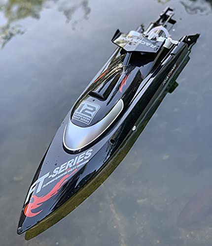 Ssccgym Feilun FT011 FT012 Grand bateau de vitesse RC 2,4 G 4WD 55 KM/H Télécommande sans balais pour adultes 65 cm (FT012 M)