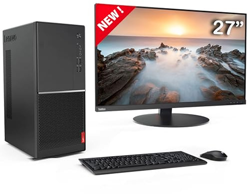 Lenovo Computer Fisso Ricondizionato Desktop Completo ALL in one Windows 11 PRO Office 21 HDMI CPU i5 Ram 16 GB SSD 1 TB NVME Monitor 27 NEW KEY WIFI (RIcondizionato)