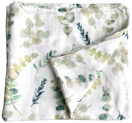 Baby J's - Fejka, Bamboo Muslin Swaddle Blanket - X-Large Blankets for Babies and Toddlers - Made with Bamboo and Soft Breathable Cotton - Super Soft with Double Thickness - 120 x 120cm