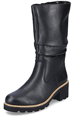 Remonte Mujer Botas D0A75, señora Botas clásicas,Plantilla Desmontable,Botas de caña Larga,Botas,Botas Slip-on,Schwarz,41 EU / 7.5 UK