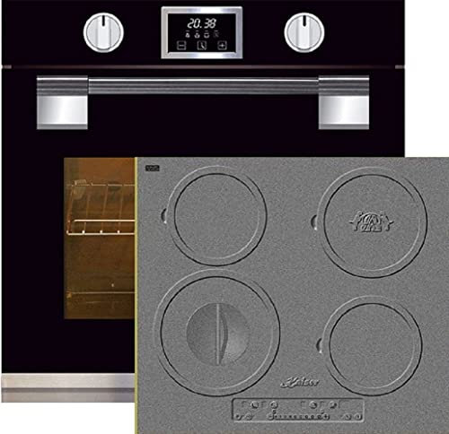 Kaiser Set cuisinière gaz EH 6338 S + KCT 6705 RI four encastrable SOFTCLOSE 11 fonctions + plaque à induction, 60 cm, encastrable 4 zones de cuisson, design fonte