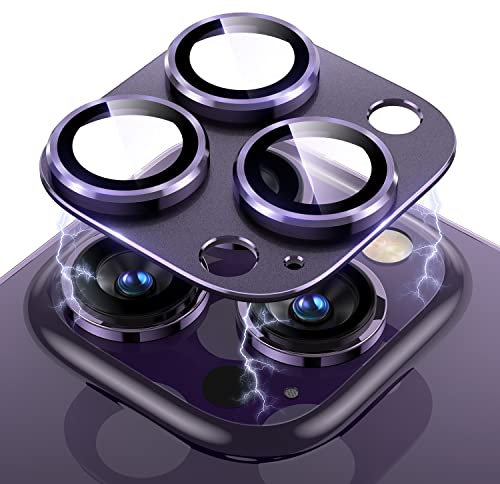 Uyiton für iPhone 14 Pro/iPhone 14 Pro Max Kameraschutz, Einteiliges Design Anti-Kratzer Kamera Schutz Linsenschutz Schutzglas für iPhone 14 Pro/iPhone 14 Pro Max-Lila