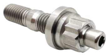 RISON-Titanium 12 Set Juego de Pernos para Colectores de Escape de Titanio M10x1.5x54mm, Prisioneros Roscados con Tuerca de Brida de Sistema de Escape, Tornillos Espárrago para Coche Moto