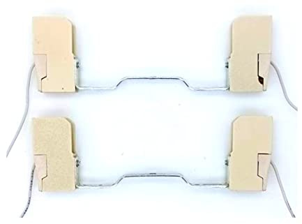 prometeo electronics Set 2 Portalampade R7s Beige - 117mm - 118mm per lampade alogene e Led base in porcellana