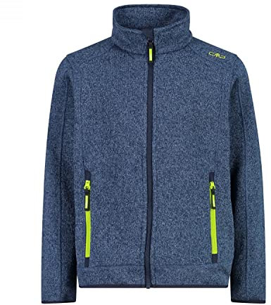 CMP Kinder Knit Tech Jacke, Blue-Limegreen, 152