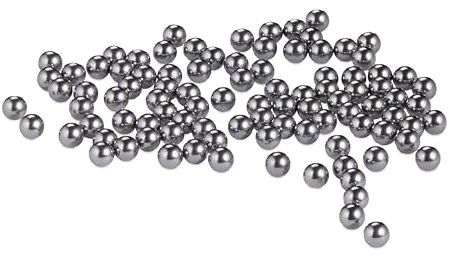 Relaxdays Stahlkugeln 500er Set, Ø 7 mm, Metallkugeln für Steinschleudern, ungehärteter Stahl, Schleudermunition, Silber
