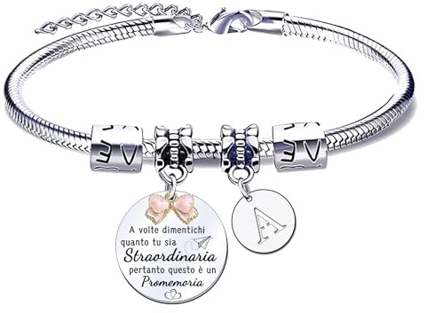 JRZDFXS Regalo Amicizia Bracciale Donna, Bracciale Ispiratore Ragazza per La Migliore Amica, Regalo di Laurea, Compleanno, Natale
