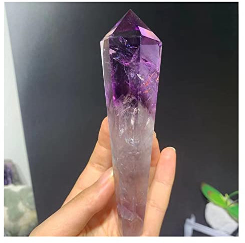 EKFBQBGW Piedra Preciosa de espécimen de Punto de Varilla de Cristal de racimo de Cuarzo Amatista Natural decoración de la habitación (Color : Purple, Size : 450-500g)