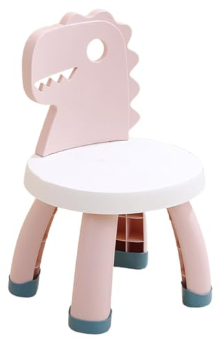 CIYODO Silla Infantil Respaldo de Dinosaurio Anticaídas, Taburete para Niños Pequeños de PP y PVC, Diseño Cilíndrico, Suave al Tacto y Segura para Uso en Casa