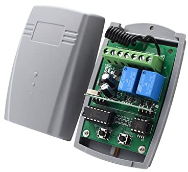 Kit operador de puerta Teclado inalámbrico for puerta automática/puerta de garaje/puerta abatible/abridor de puerta corredera Control remoto y receptor for entrada Operador automático eléctrico(Receiv