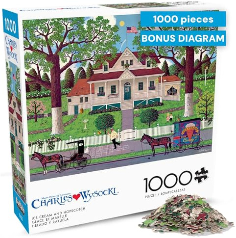 Buffalo Games Charles Wysocki Ice Cream & Hopscotch, 1000 Piece Puzzle