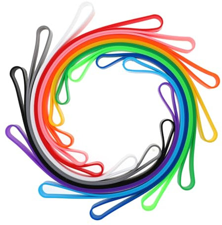Molain 12 elastici larghi, 20 x 1 cm, anelli di gomma spessi, elastici, larghi, larghi, per forniture per ufficio, libri, arte, esercizi, trappole di granchio