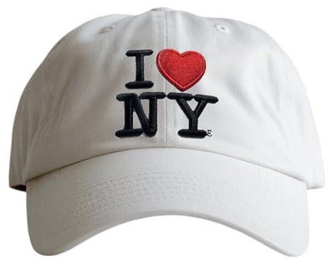 I Love NY Mütze Baseball Style weiß verstellbar Einheitsgröße, Weiss/opulenter Garten, Einheitsgröße