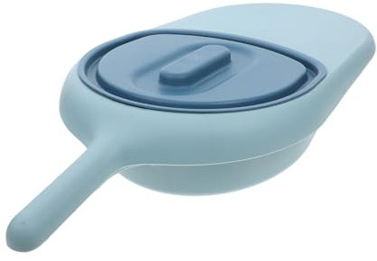 UTHCLO Bassin De Lit Anti-débordement Pour Femmes Et Hommes Urinoir Portable Avec Couvercle Accessoire Pour Personnes Âgées Et Patients Alités Design Moderne Bleu