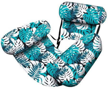 Uppblåsbar vattenhängmatta luftmadrass pool, 4-i-1 hängmatta pool vattenhängmatta pool tillbehör, luftmadrass vatten hängmatta för vuxna (B)