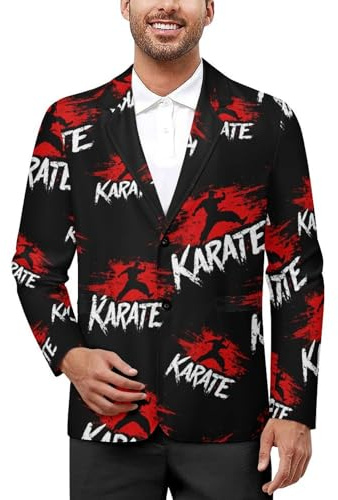 Karate Splash Classic Suits Blazer for Men Business Tuxedo Jacket Sport Coat Two Buttons S