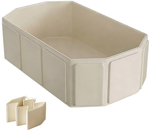 Bañera plegable para niños, bañera portátil que ahorra espacio, baño plegable para bebé, baño grande para niños pequeños con válvula de drenaje, cuenco de ducha portátil, piscina plegable para ducha o