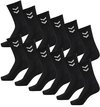 hummel Unisex Sportsocken Basic - 12er Pack I Schwarz 46/48
