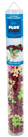 Plus-Plus 9604200, Kreativ-Bausteine Tube, T-Rex, Dinosaurier, Geniales Konstruktionsspielzeug, 100 Teile, Verschieden