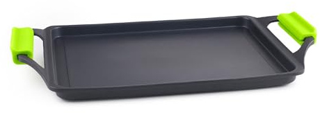 IBILI - Grill Plancha New Essential 27X24 Cm, Aluminio Fundido, Asas desmontables de silicona, Antiadherente PFAS, Apta para induccion